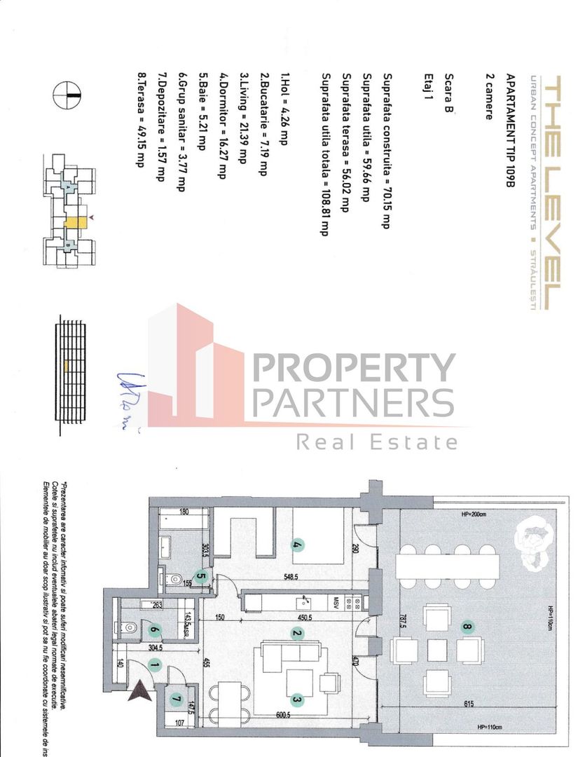 2 camere cu terasa 48 mp, Level Apartments 3 - imaginea 12