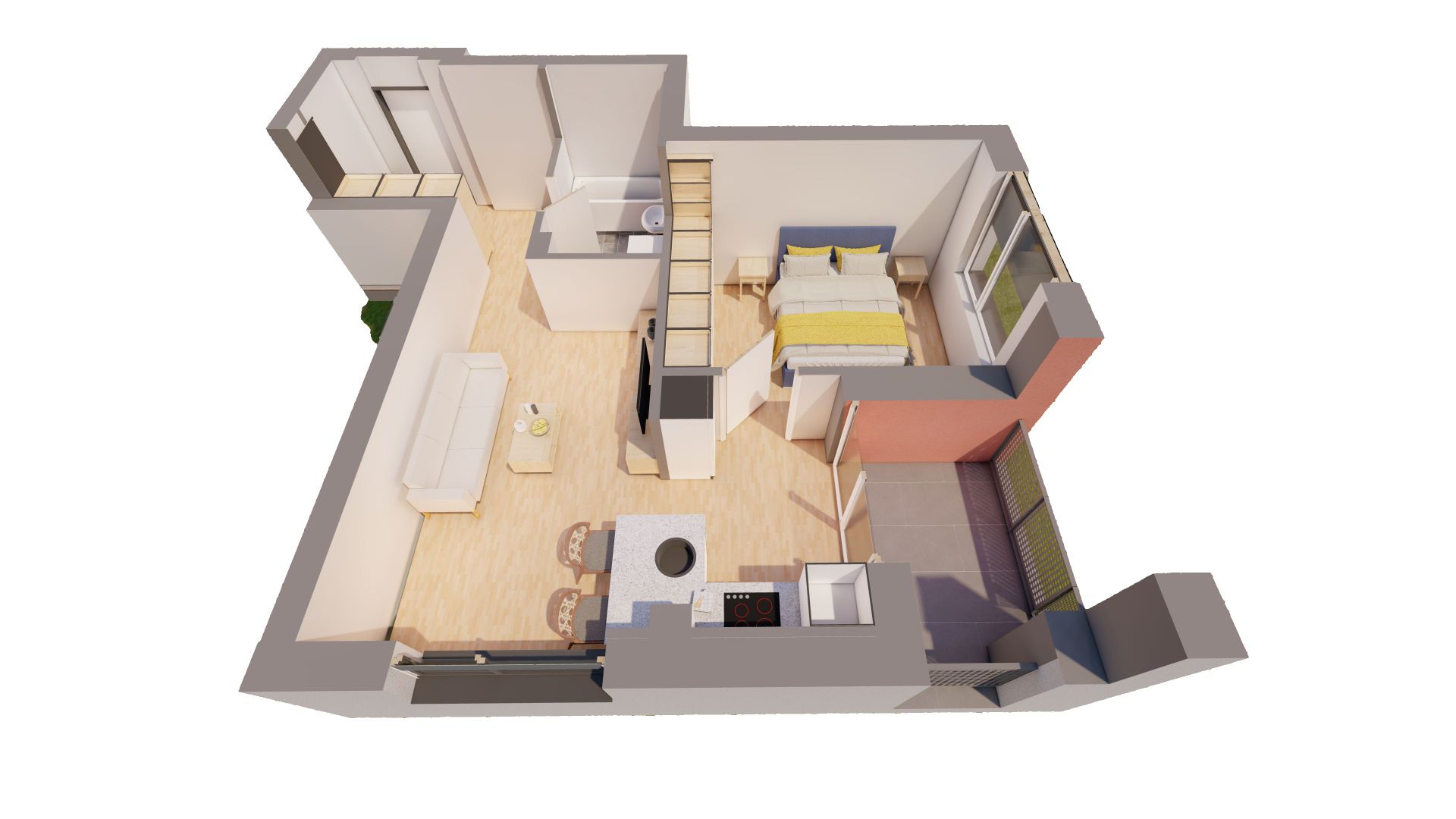 Imagine 3 - Apartament 2 camere, etaj 2, bloc R39, ap 15, Ared City Arad