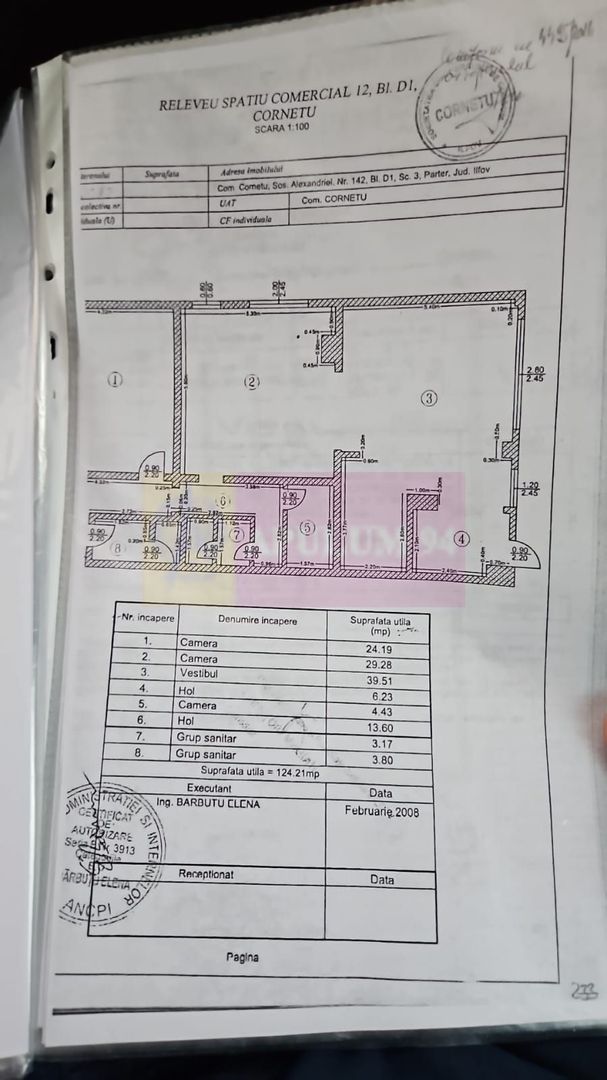 CORNETU (IF) - SPATIU DE INCHIRIAT 124 MP