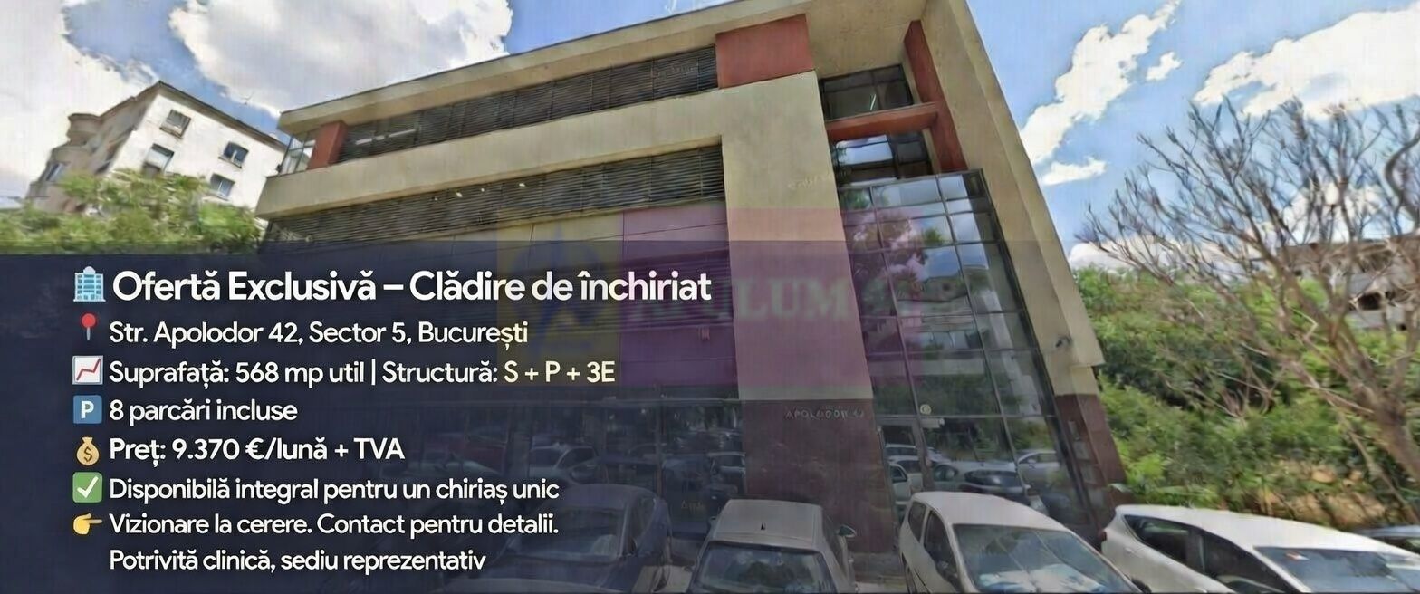 Închiriere Clădire Integrală | Locație Premium,  langa Parlament