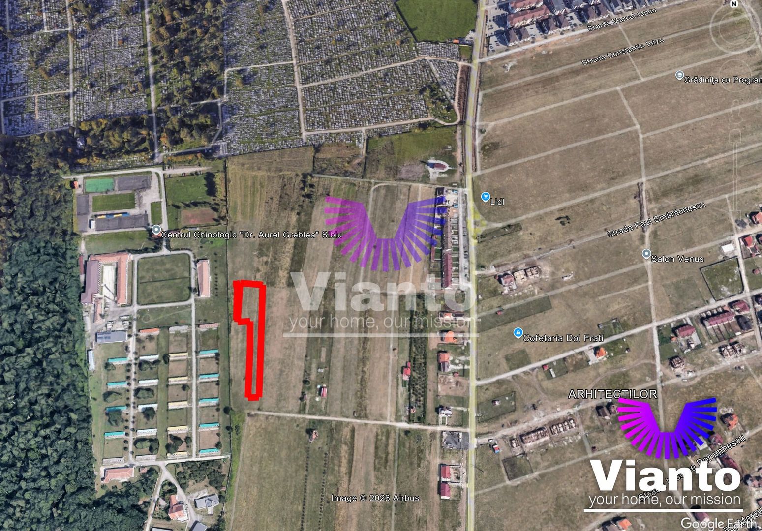 Teren Calea Cisnadiei 5160 mp | Puz in lucru pentru 8 locuinte unifamiliale