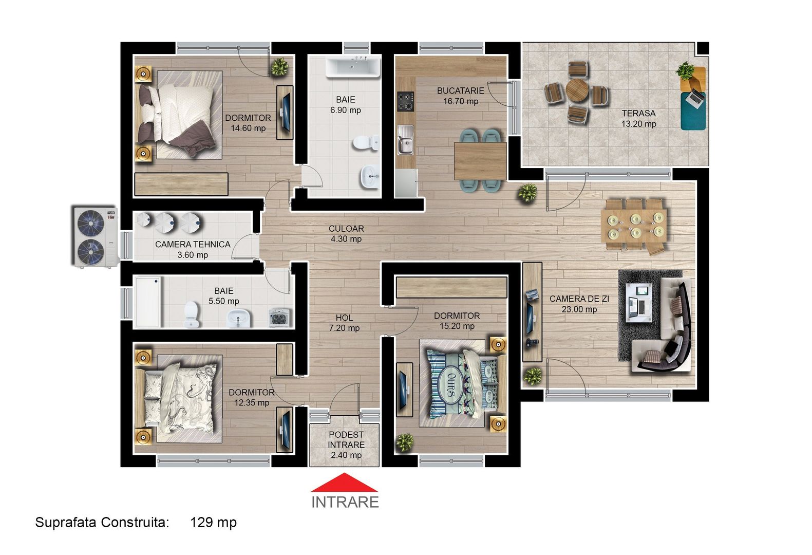 Casa individuala din caramida 4 camere Cartier Izvor Tarlungeni Brasov - imaginea 7