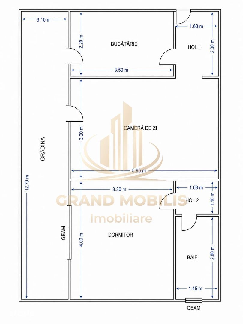 **Apartament cu 2 camere și grădină proprie de 39 mp – gata de mutare - imaginea 17
