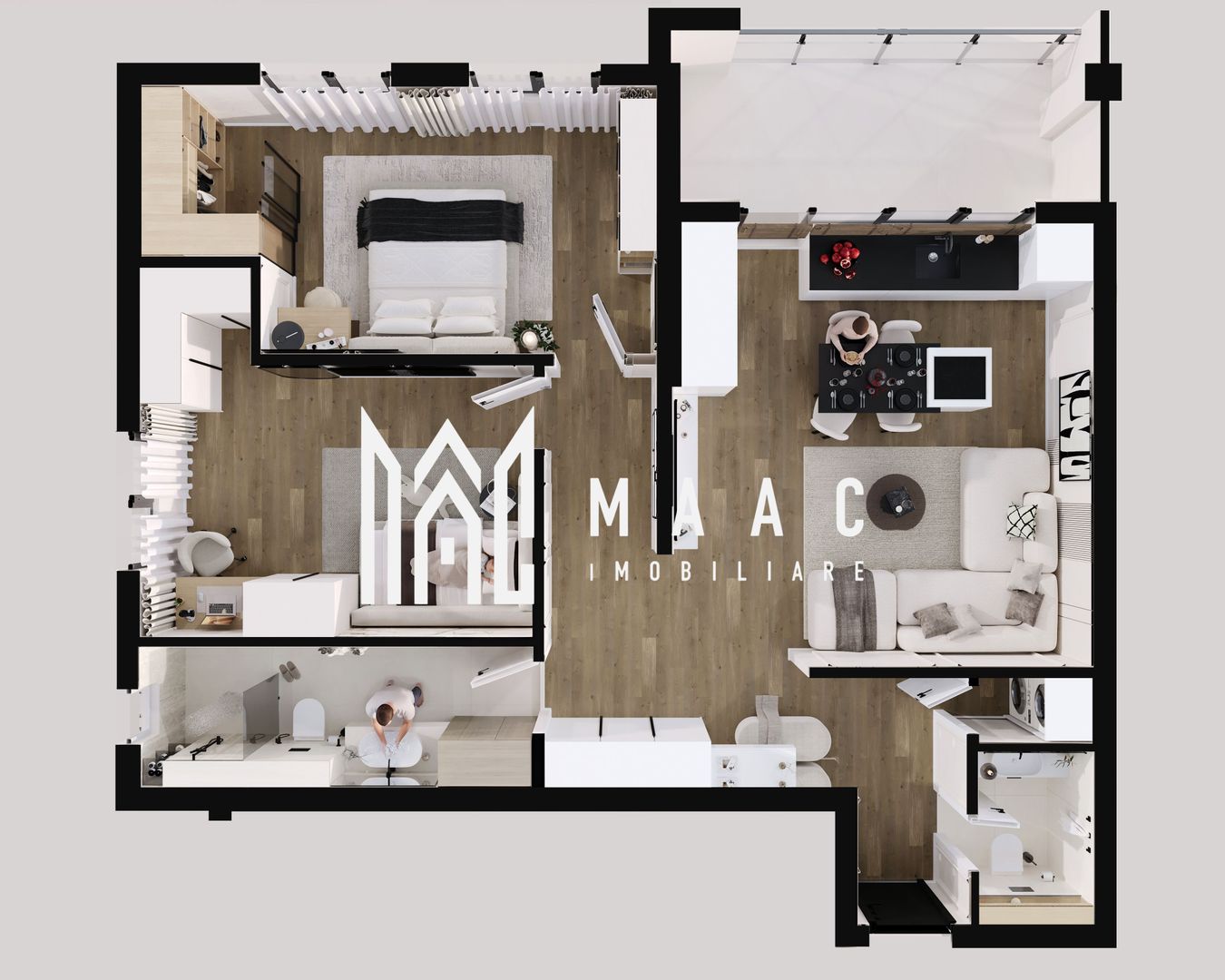 Apartament 3 camere Sibiu | Vest | 71,1 mp, 2 băi - imaginea 30