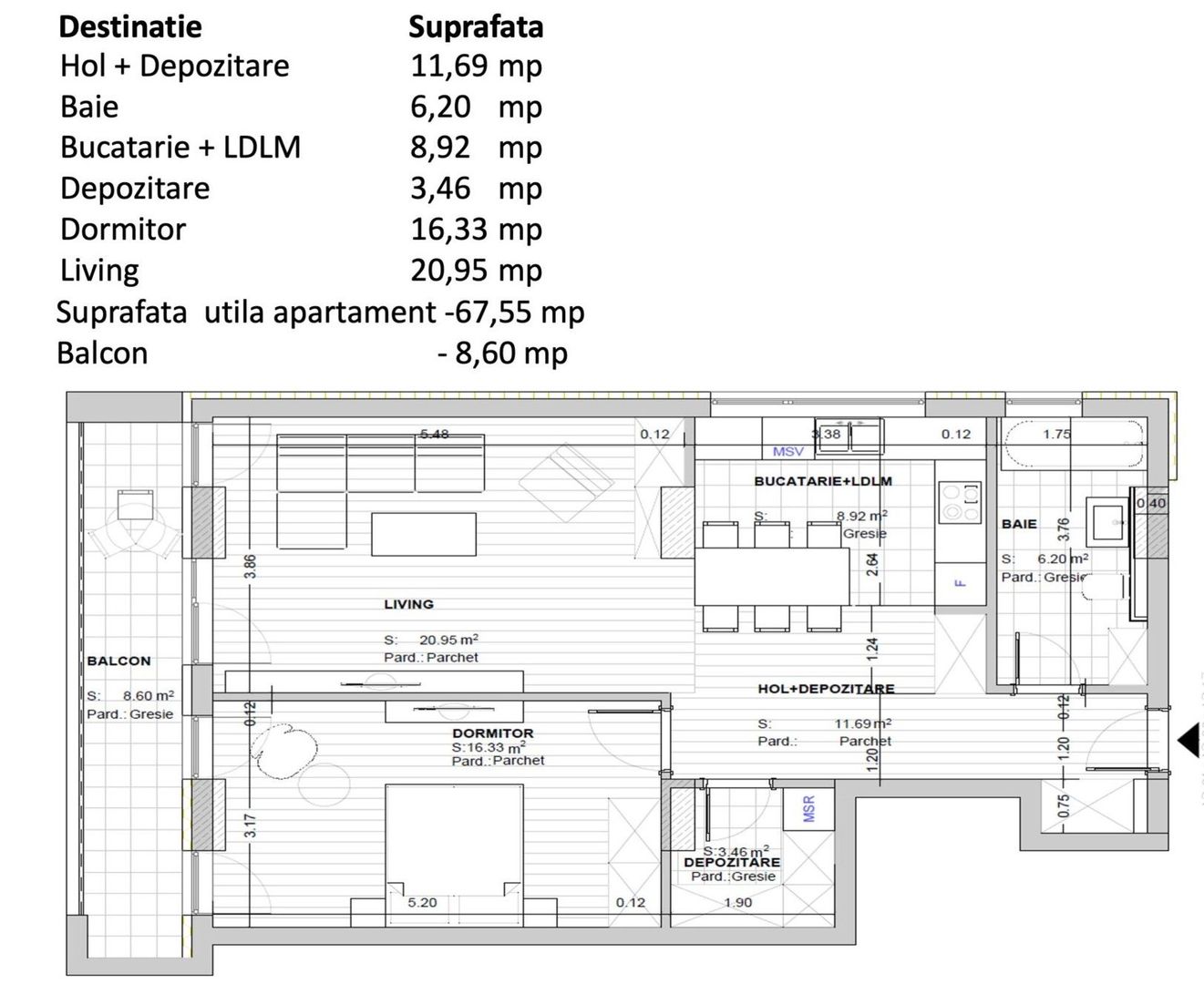 Apartament nou nelocuit 2 camere 67 mp zona Noua Aer Curat Natură și Confort - imaginea 15
