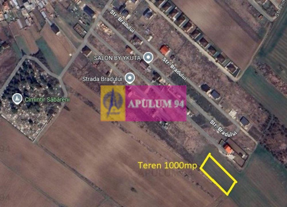 Săbăreni, teren intravilan 1000 mp