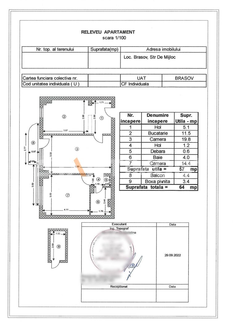 Apartament central str de Mijloc