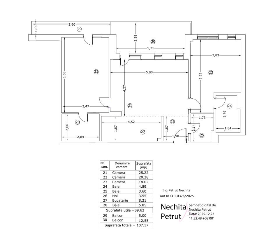 Vand Apartament 3 camere cu terasa in imobil nou Pipera - imaginea 11