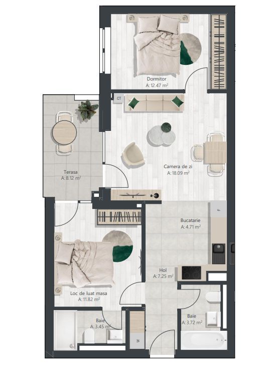 Apartament superb cu 3 camere | Denya Forest - imaginea 9