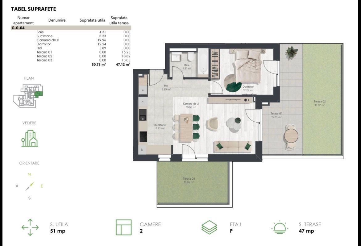 COM 0% Apartament nou cu 2 camere si gradina | Denya Forest - imaginea 11