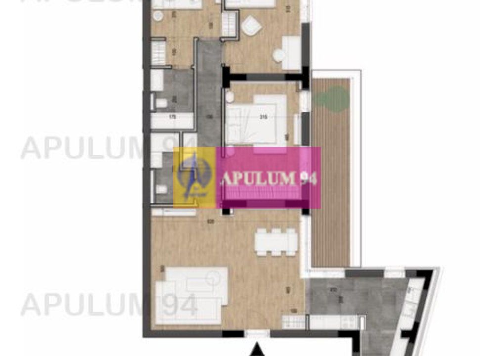 Apartament 4 camere, 104 mp + terasă 16 mp | Licurg 2 Prime Residence