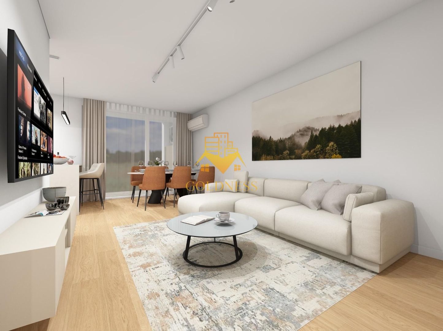 2 camere, LUX, AC, parcare, bloc nou, Plopilor Zona Parcul Rozelor - imaginea 5
