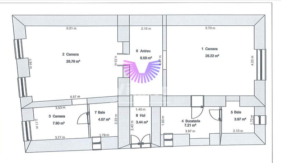 Apartament 3 camere 91 mp| 2 unitati locative Ultracentral |Oportunitate afacere