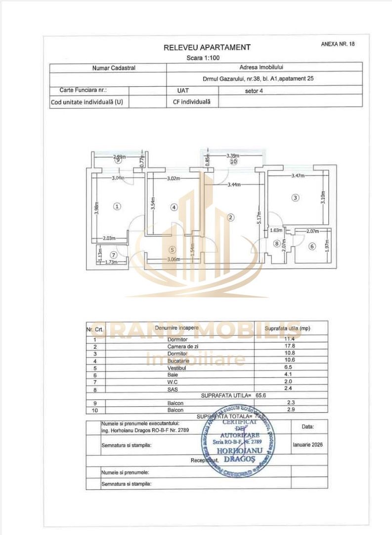 Vand apartament 3 camere doua bai, doua balcoane - imaginea 8