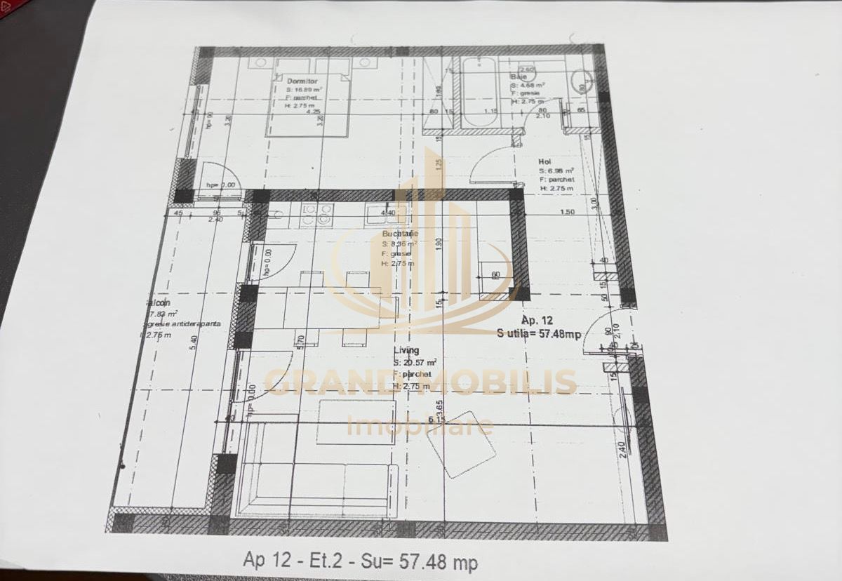 Apartament tip SAD de vânzare – 57,48 mp, locație excelentă! - imaginea 11