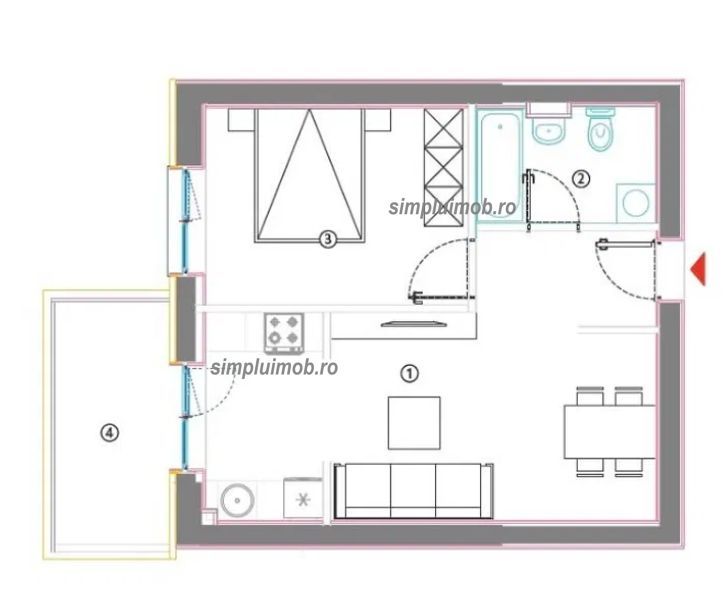 2 Camere Hils Titanium Bloc Nou - imaginea 9