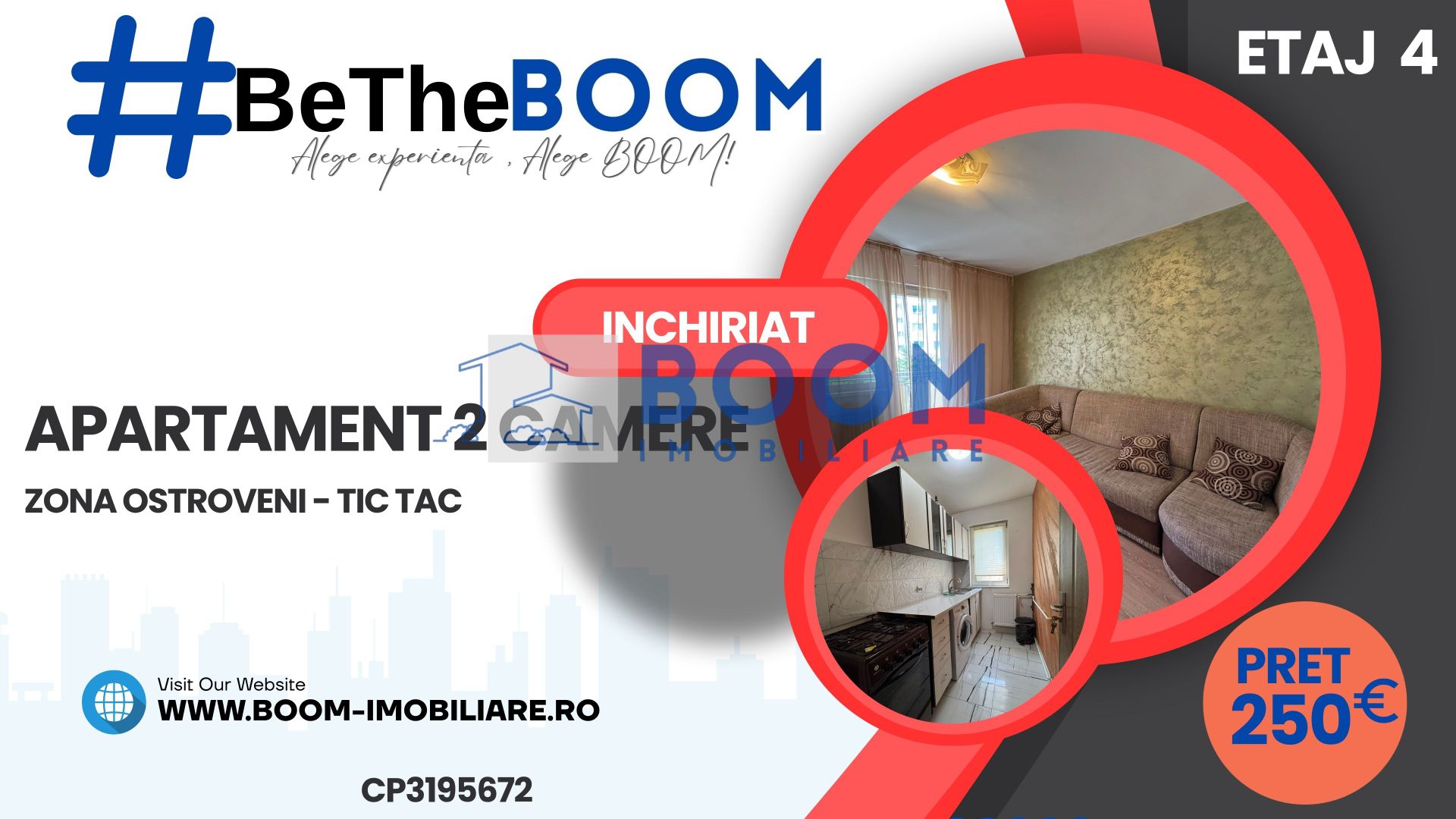 Apartament de inchiriat | Zona Tic Tac | Complet mobilat |