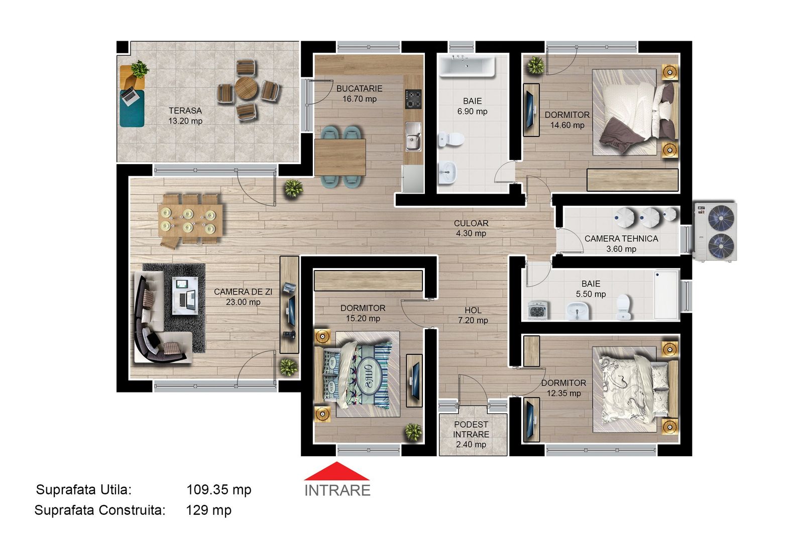 Casa individuala din caramida 4 camere Cartier Izvor Tarlungeni Brasov - imaginea 4