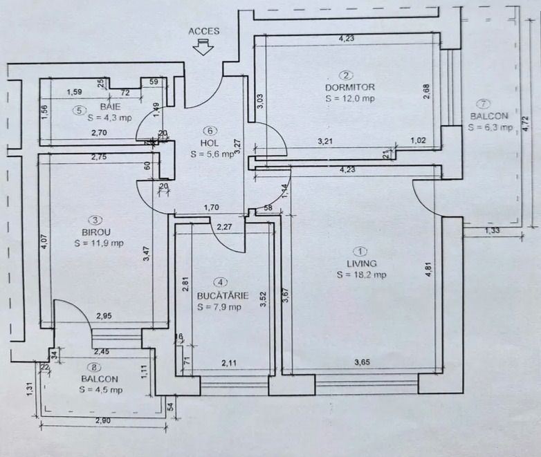 Apartament cu 3 camere situat la etajul 3 zona rezidentiala Rasnov - imaginea 29