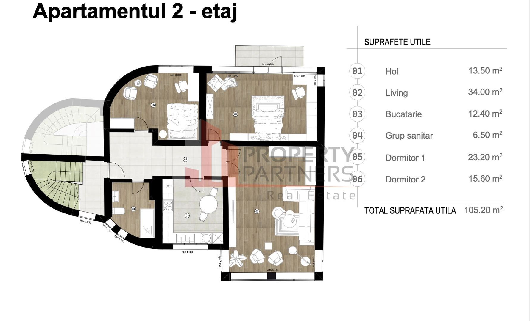 Apartament Duplex Elegant cu Terasă Panoramică – Dealul Cetății, Brașov - imaginea 22