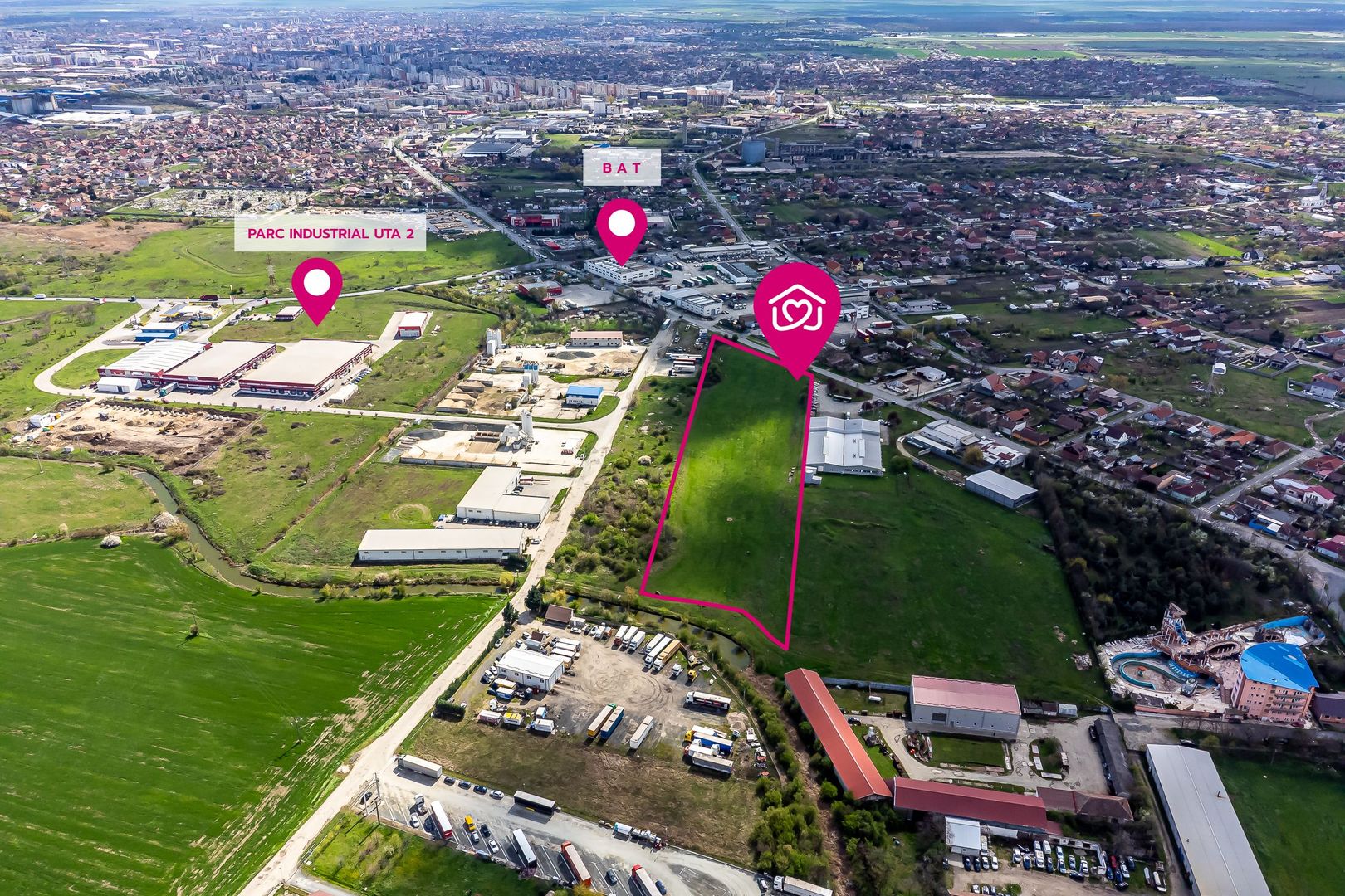 De vânzare: Teren industrial – 25.900 mp – Arad, zona BAT