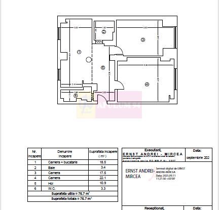 Vanzare apartament de 3 camere in zona Unirii-Goga