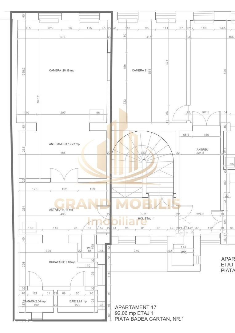 Badea Cârțan | Apartament 2 camere |84 mp utili|Etaj 1|Curte + boxă - imaginea 14