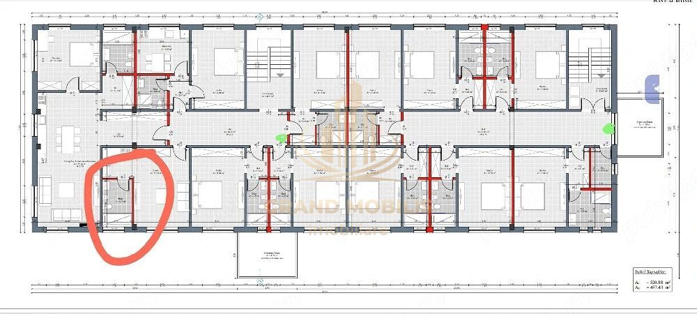 Clădire de închiriat Șagului, 1.000 mp, 21 apartamente
