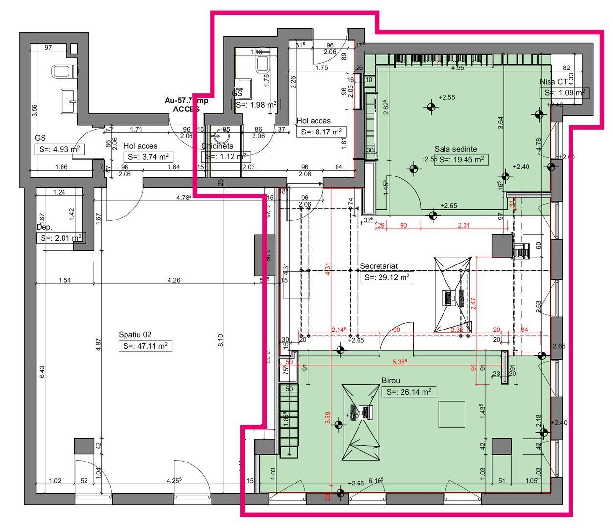 Imagine 6 - Spațiu de birouri ultracentral în Arad Plaza -  de închiriat