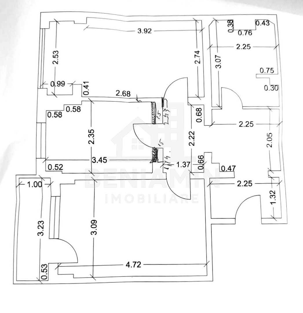 Apartament 2 camere decomandat 1 Mai Parcul Romanescu etaj 3 56mp - imaginea 7