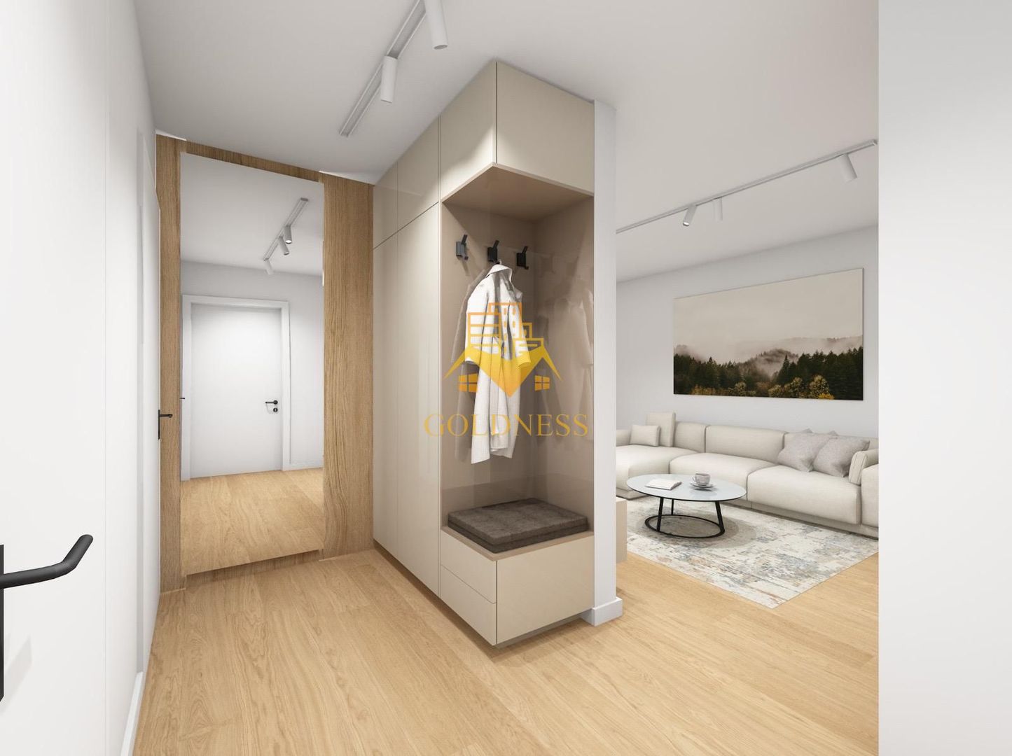 2 camere, LUX, AC, parcare, bloc nou, Plopilor Zona Parcul Rozelor - imaginea 9