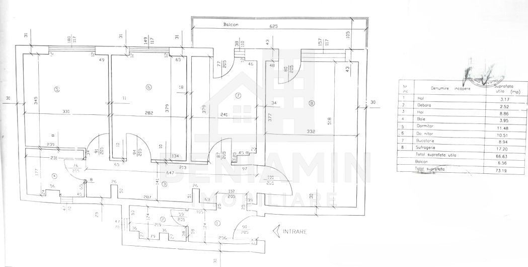 3 camere decomandat etaj 2 - Ciuperca - 74mp - centrala termica - imaginea 10
