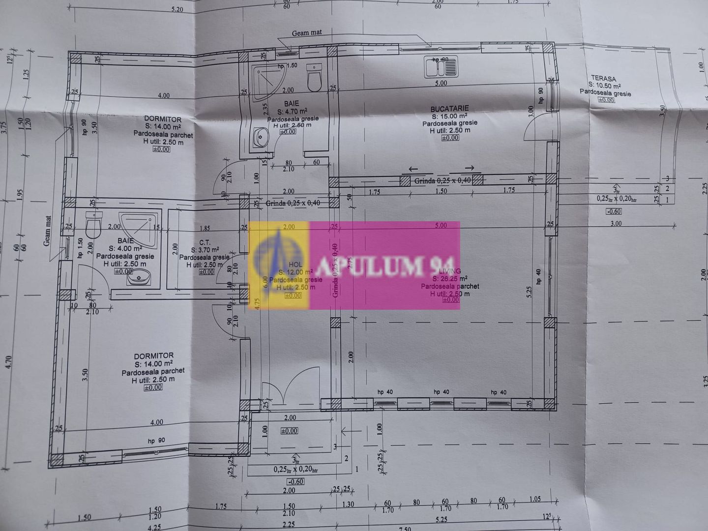 Casă nouă 3 camere parter, curte 443 mp, Săbăreni