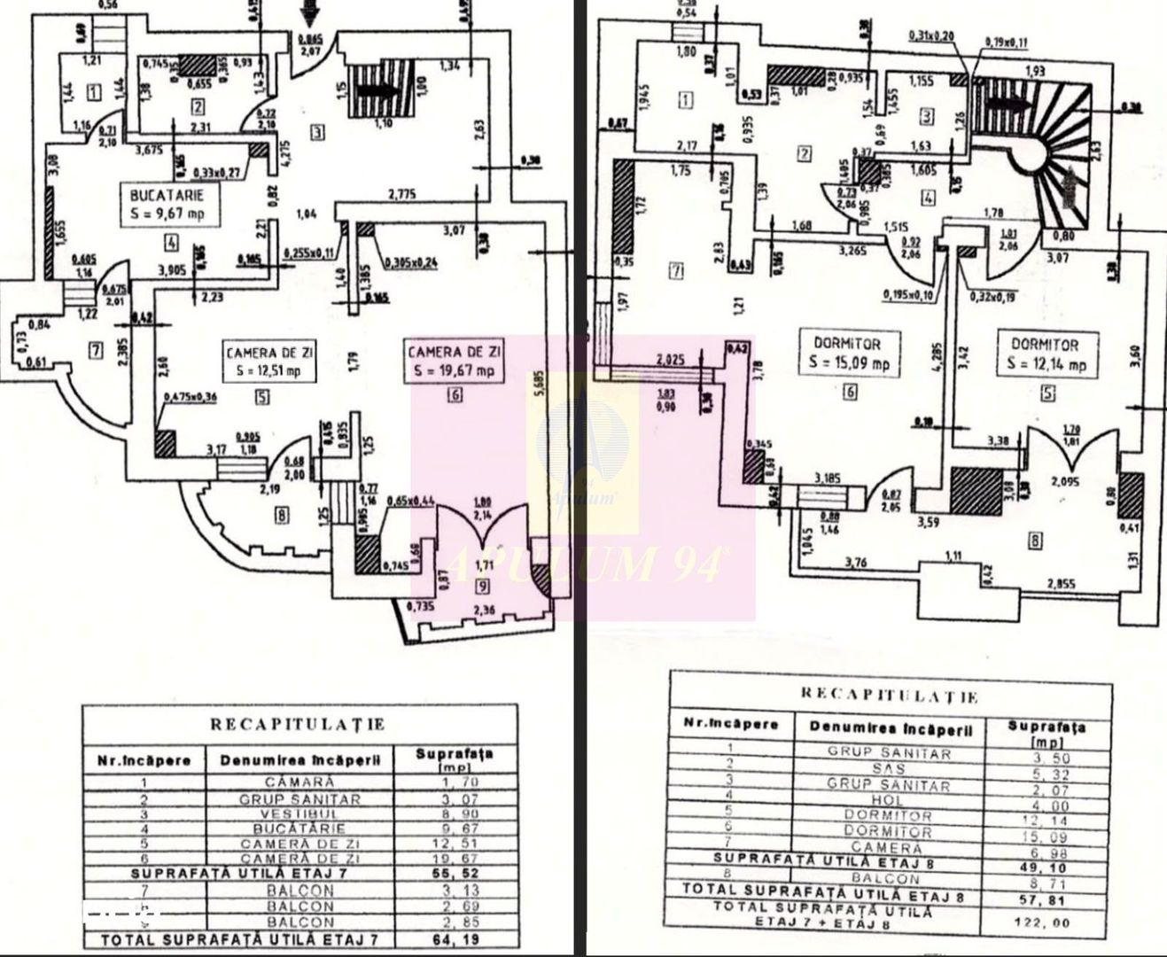 Vanzare duplex 4 camere Unirii-Splai