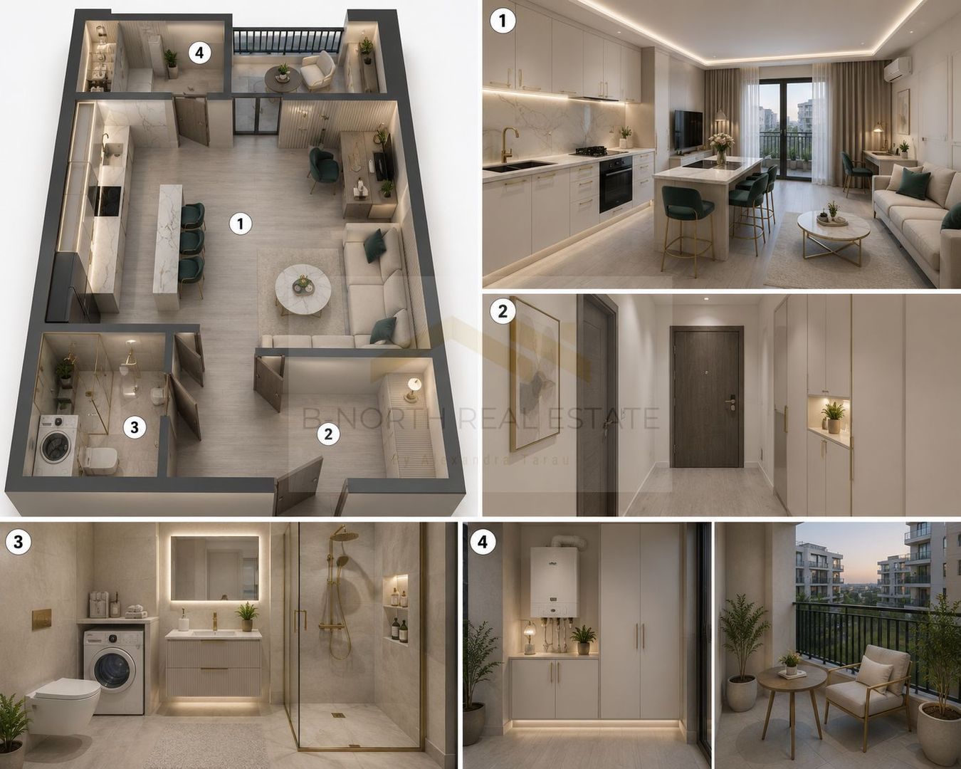 Studio nou în Ivory Residence Pipera | 43,7 mp | Ideal pentru investiție - imaginea 6