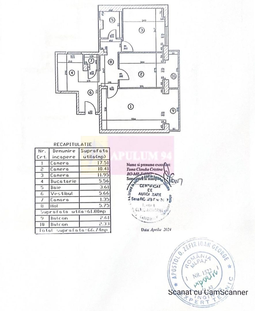 Vanzare apartament de 3 camere in Tineretului-metrou