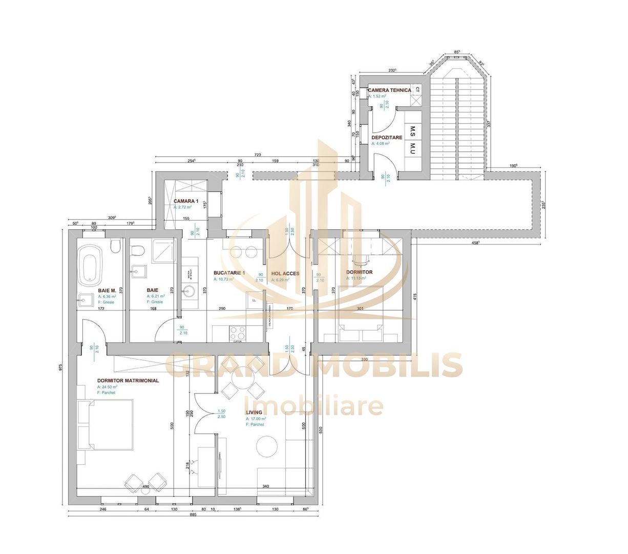 Apartament 3 cam renovat, 91 mp – Bălcescu–Elisabetin | Boxă 13,3 mp - imaginea 7