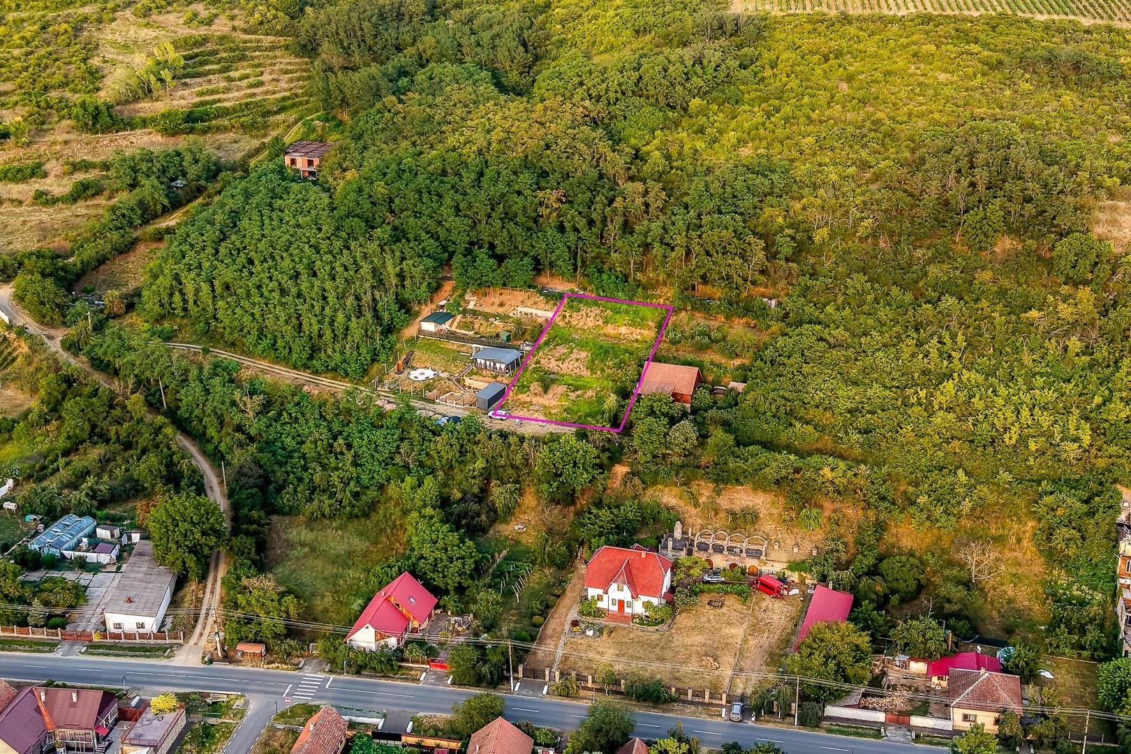 Imagine 5 - Teren pe deal, 1.150 mp, în Miniș, front 26 m, Drumul Vinului