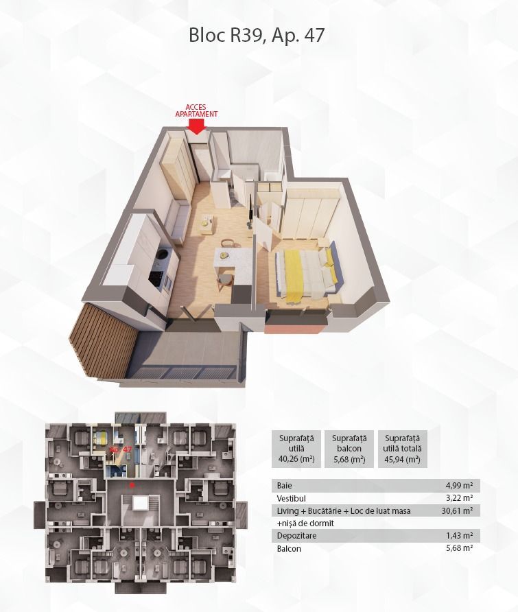 Imagine 9 - Apartament in complex rezidențial ARED