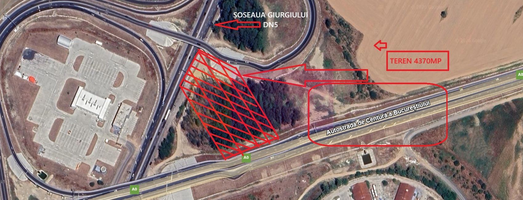 Teren la Joncțiunea dintre A0 și DN5