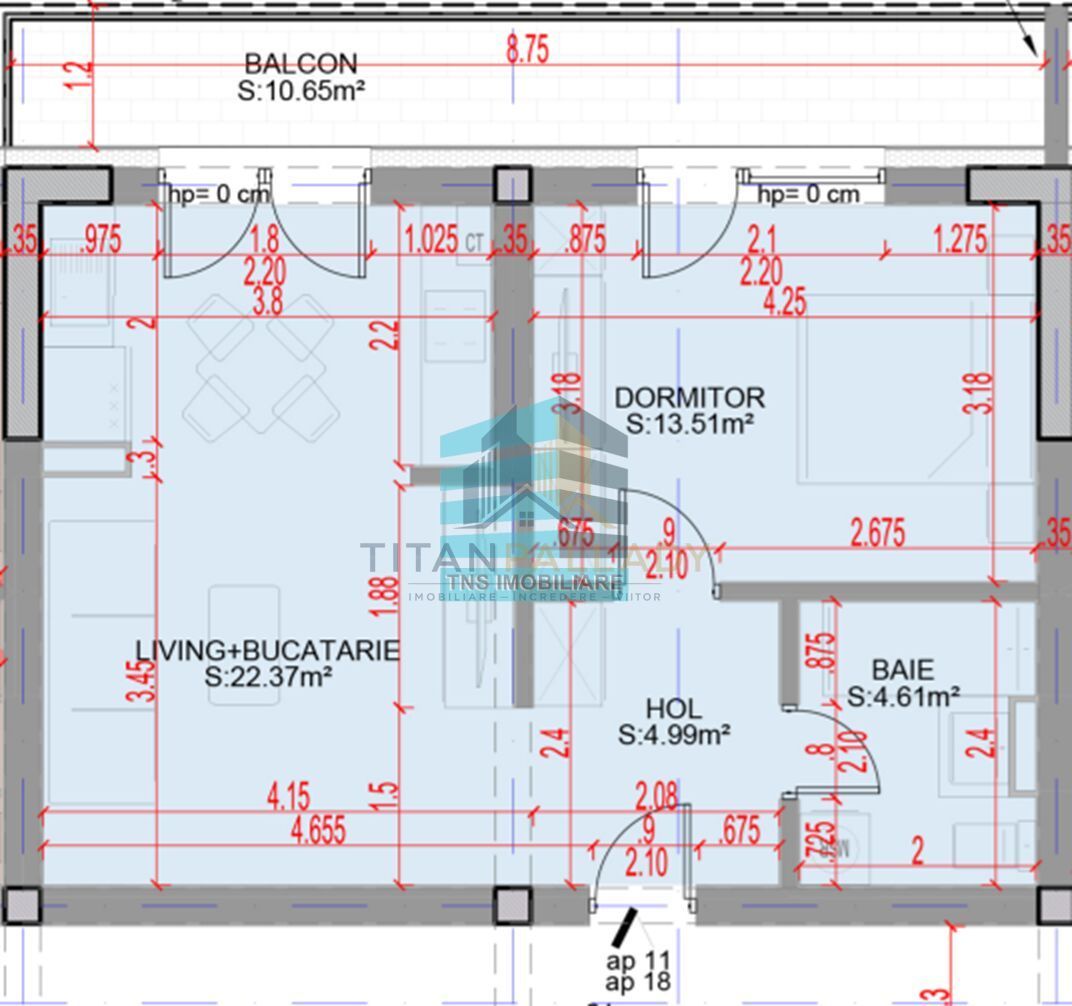 Apartament 2 Camere Tip Studio, Incalzire Pardoseala,Titan – Auchan-Metrou