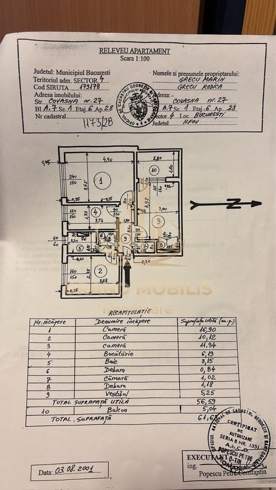 apartament 3 camere decomandat, 61 mp+boxa, Strada Covasna - imaginea 8