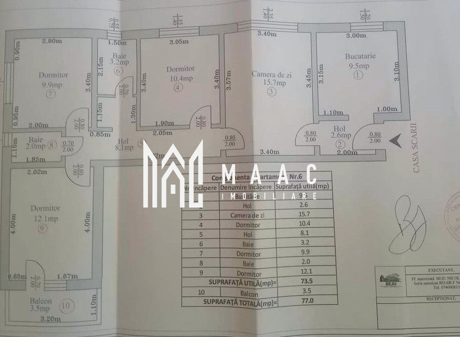 Apartament 4 camere I 73 Mpu I Etaj 1 I Decomandat I Rahovei - imaginea 15