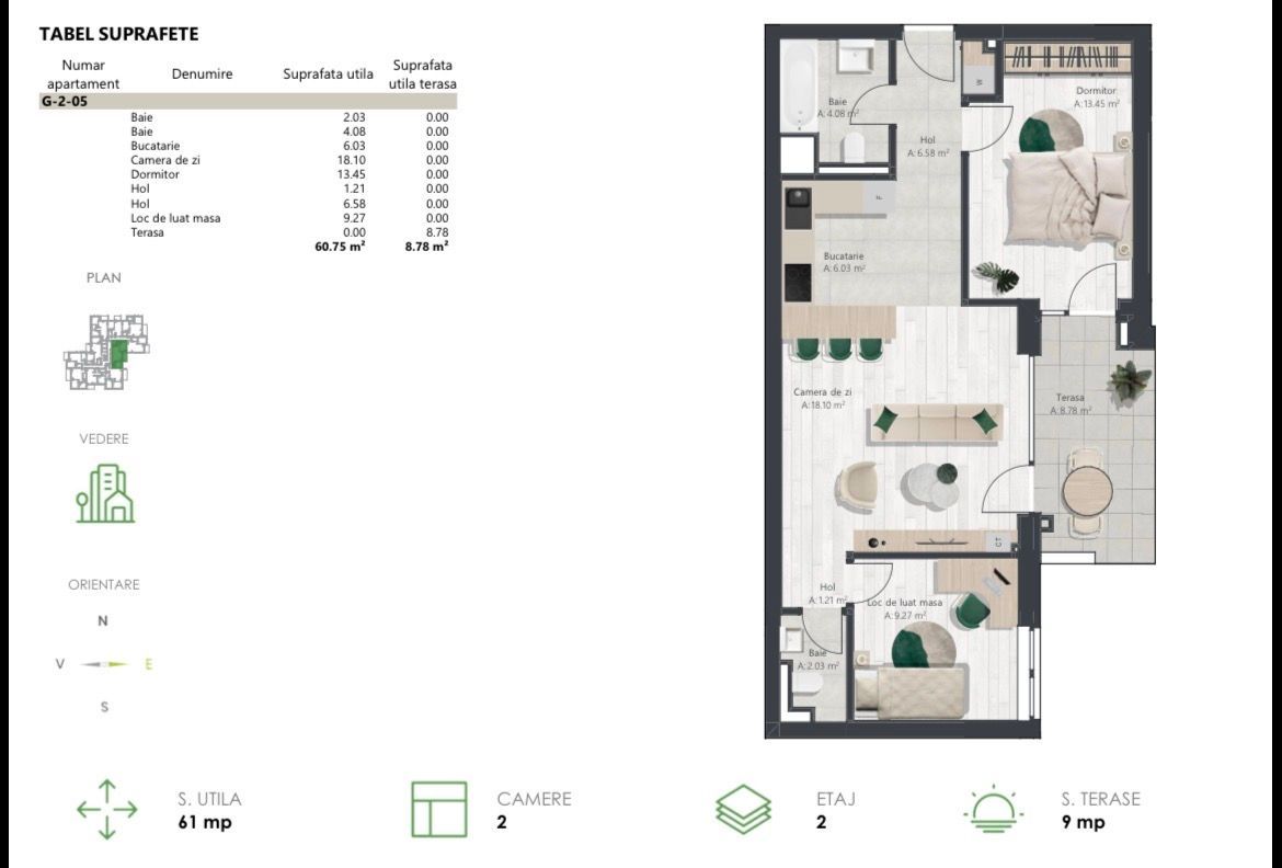 COM 0% Apartament superb cu 3 camere | Denya Forest - imaginea 11