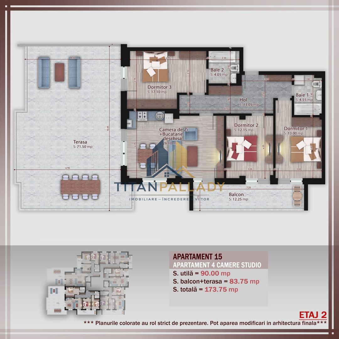 4 Camere173 Mp Terasa Imobil Stil Boutique, Parcare Inclusa,Pallady-Metrou Teclu — fotografia 1
