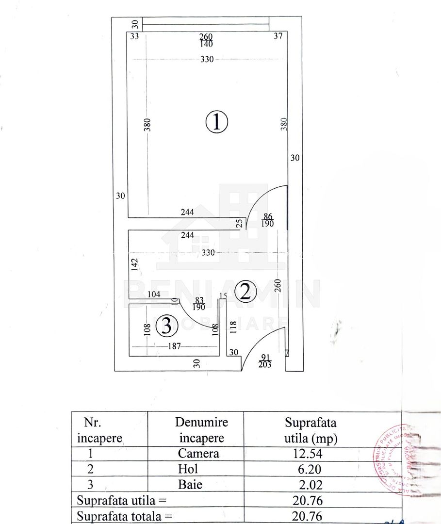 Camera cu baie si bucatarie proprie -21mp -etaj 2 -Chimie Promenada - imaginea 9