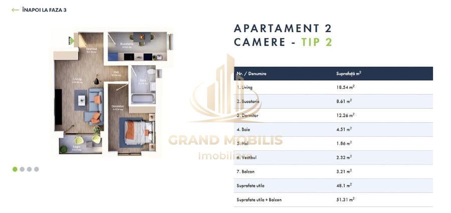 Apartament 2 camere Mehala | 48 mp | Etaj 1-plus loc de parcare inclus - imaginea 3
