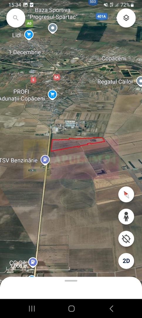 Teren 40ha Adunatii Copăceni | Industrial/ Logistic