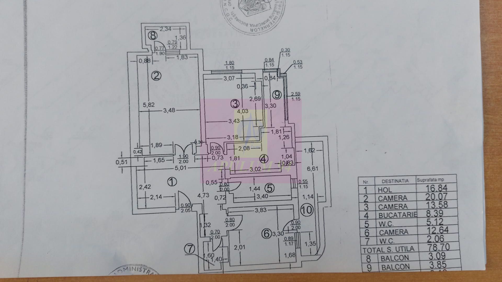 Apartament 3 camere pe bd Decebal stradal - imaginea 12