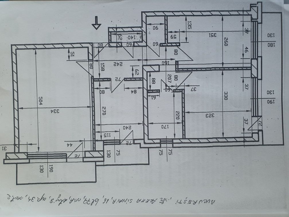 Apartament de 3 camere, zona D-na Ghica, centrala termica finalizat